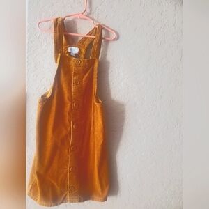 Orange Corduroy Button-Down Dress girls Size 8 Children's Place